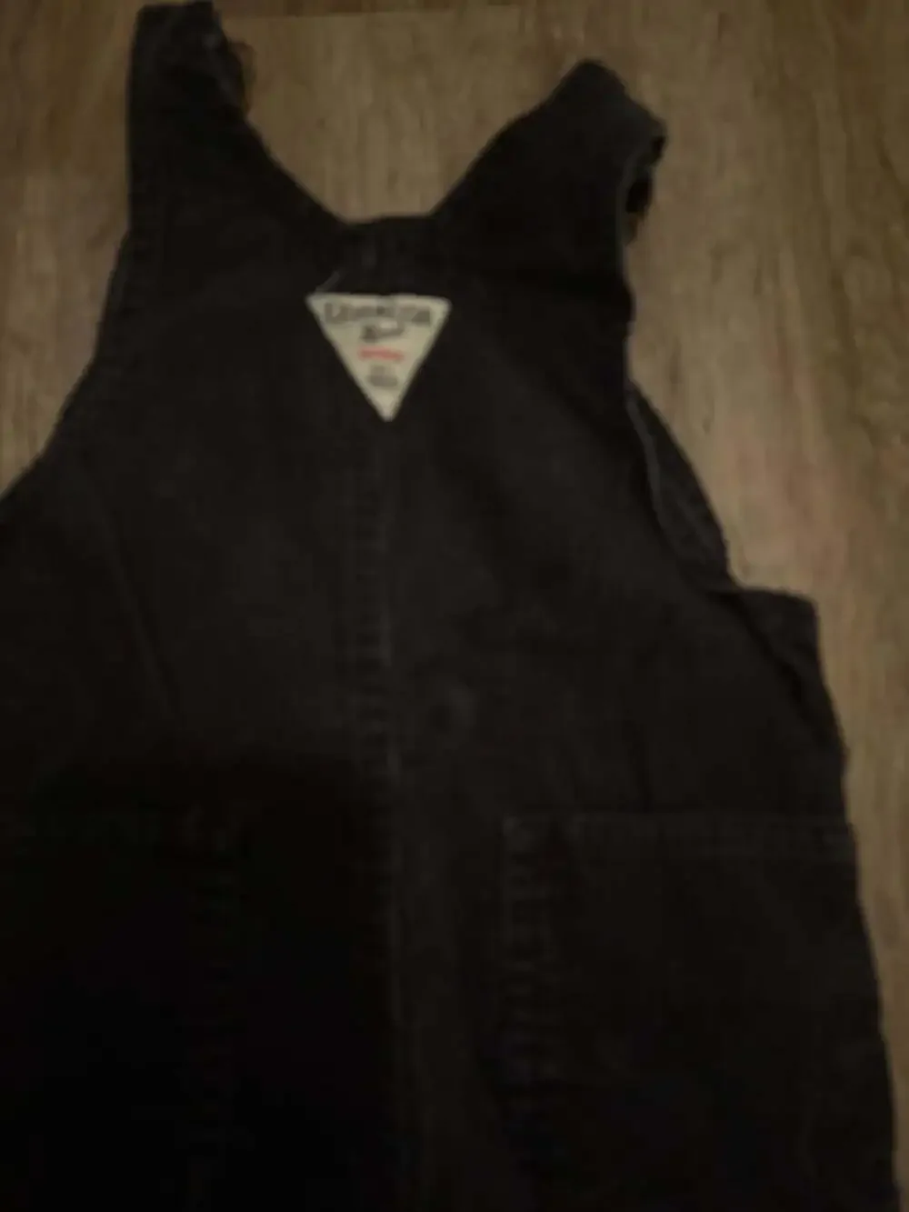 OshKosh B'gosh 18 Months Black Corduroy Vestbak Overalls with Penguin Embroidery